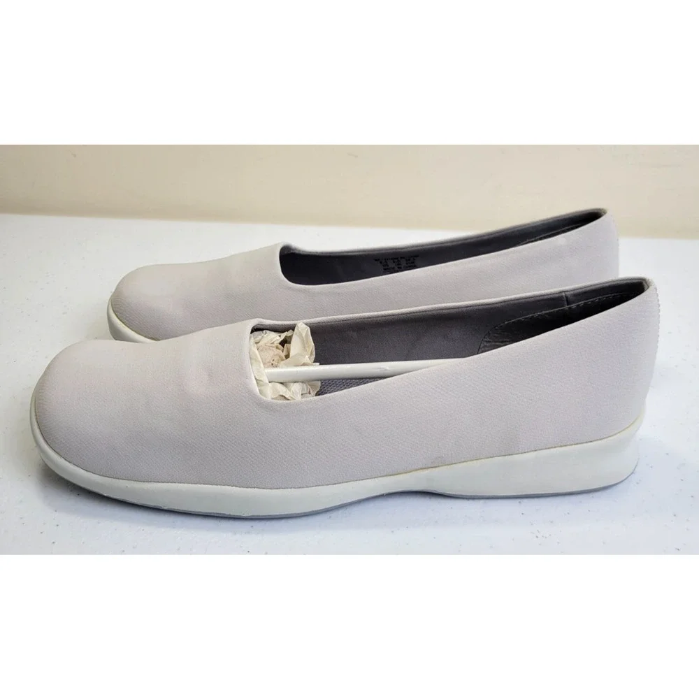 Keds Ticket Ball WF21143 Light Gray Slip On Ballet Flats Womens 7.5 M